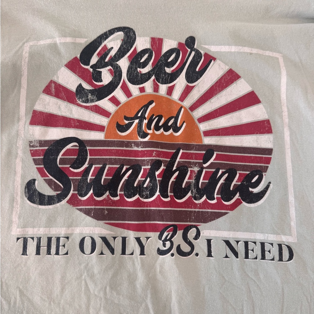 American Highway Beer and Sunshine Graphic Tee - Size XL